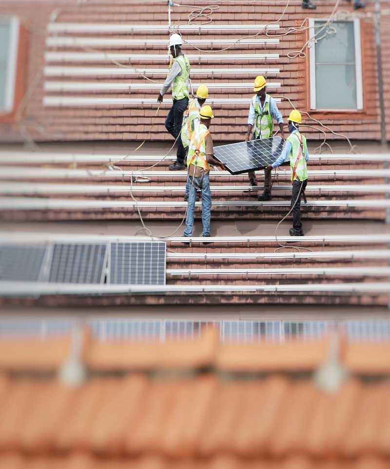 système de panneaux solaires résidentiels